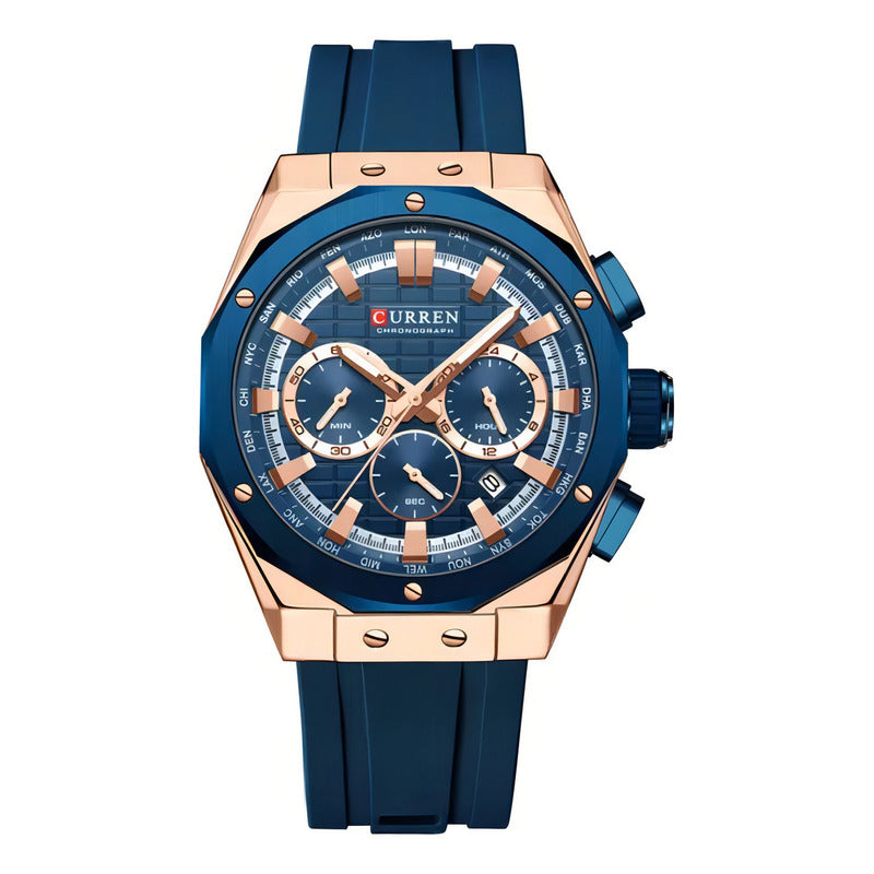 Reloj Curren Kree1202 Azul Hombre Bronce