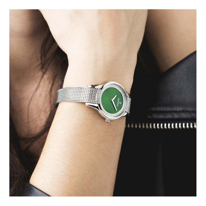 Reloj Festina F20494.7 Mujer Cuarzo Acero Inoxidable Plateado Verde