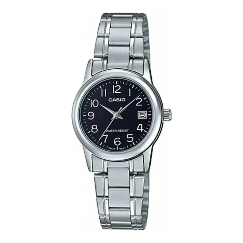 Reloj Casio Mujer Ltp-v002d 1b Relojesymas Plateado Negro