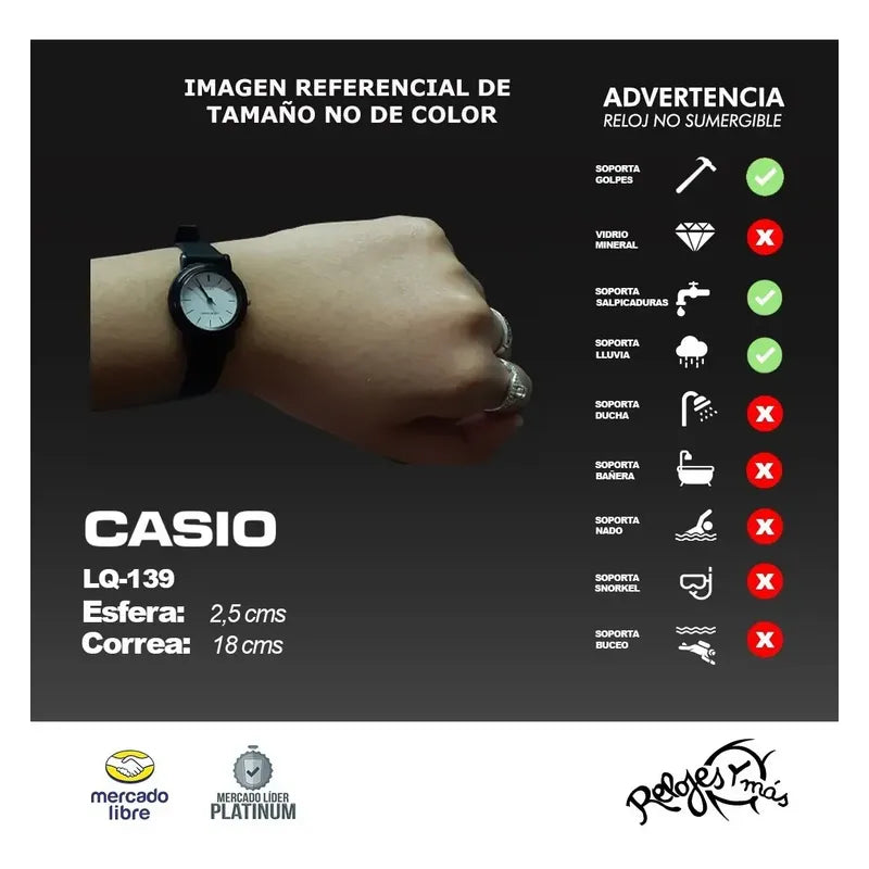 Reloj Casio Dama Lq-139 Colores Surtidos/relojesymas