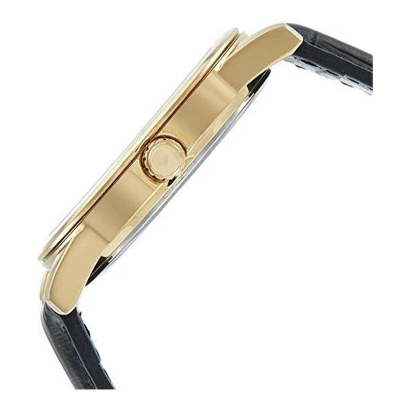 Reloj Pulsera Casio Enticer Mtp-v001gl-7b Negro Dorado Blanco
