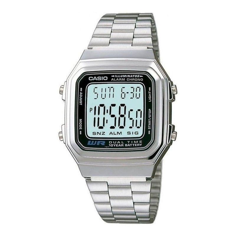 Reloj Metalico Casio Retro A-178wa-1a Relojesymas Plateado Wa-1a Acero