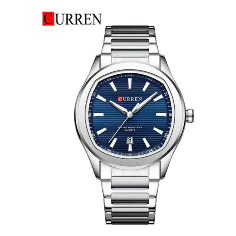 Reloj Para Hombre Curren 8474 Kree2502 Plateado Azul