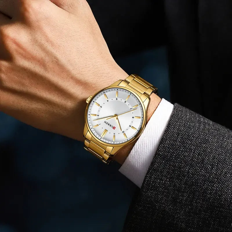 Reloj Pulsera Curren 8430-4 Color Golden/white Golden/white Dorado Blanco
