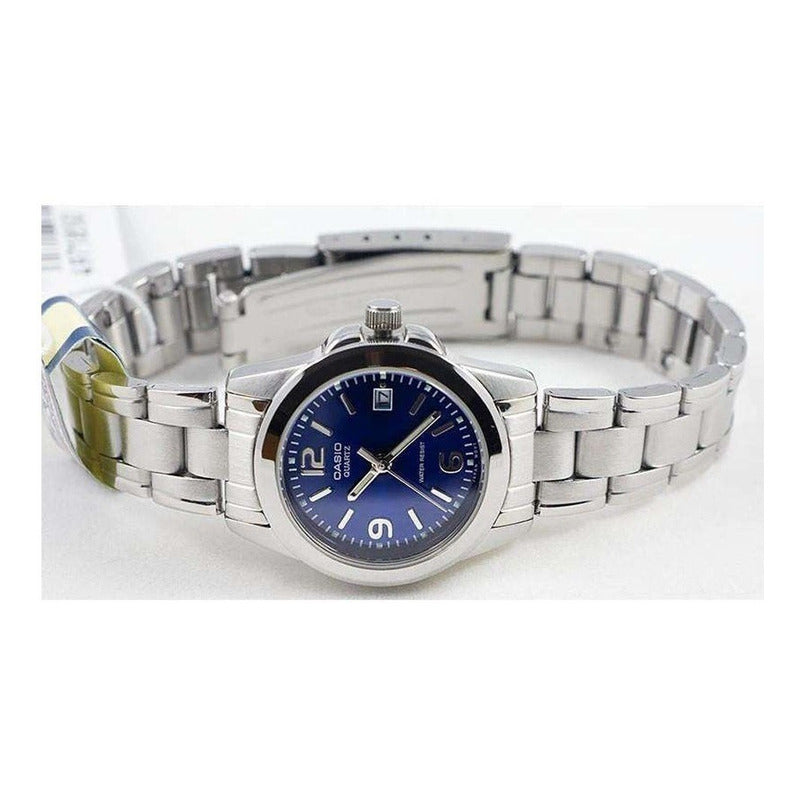 Reloj Casio Dama Ltp-1215a  Colores Surtidos/relojesymas Plateado Azul