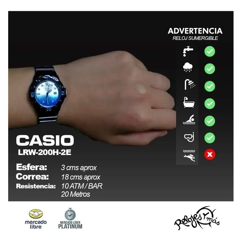 Reloj Casio Dama Lrw-200h  Colores Surtidos/relojesymas