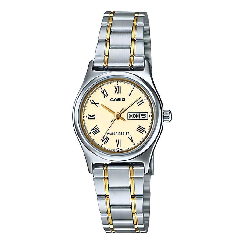 Reloj Casio Ltp_v006sg_9b Cuarzo Mujer Plateado