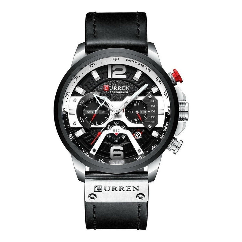 Reloj De Pulsera Curren 8329-1 Cronografo Negro Negro/blanco