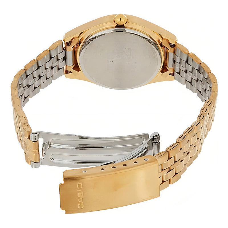 Reloj Casio Mujer Ltp-1129n-7ardf Dorado Blanco