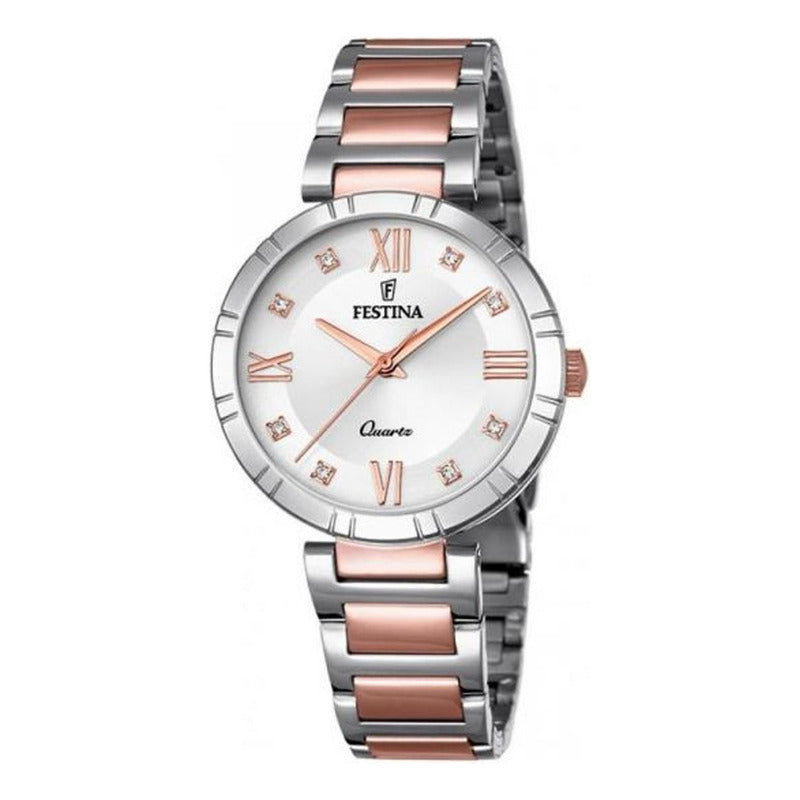 Reloj Festina Mujer F16937/d  Original Plateado, Cobre Plateado Plateado