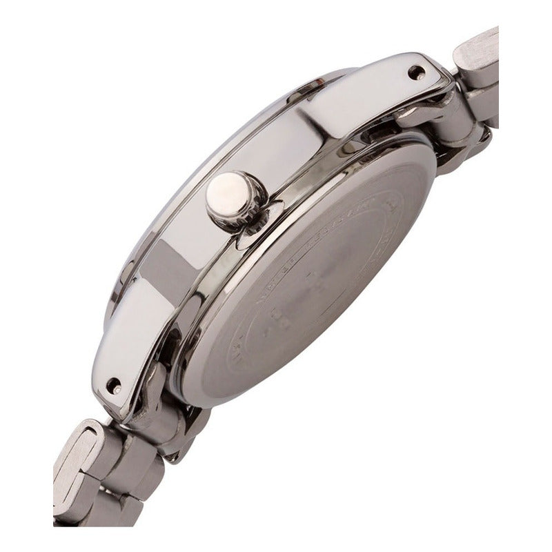 Reloj Casio Ltp-v001d-1b Mujer Analógico Relojesymas Plateado Negro