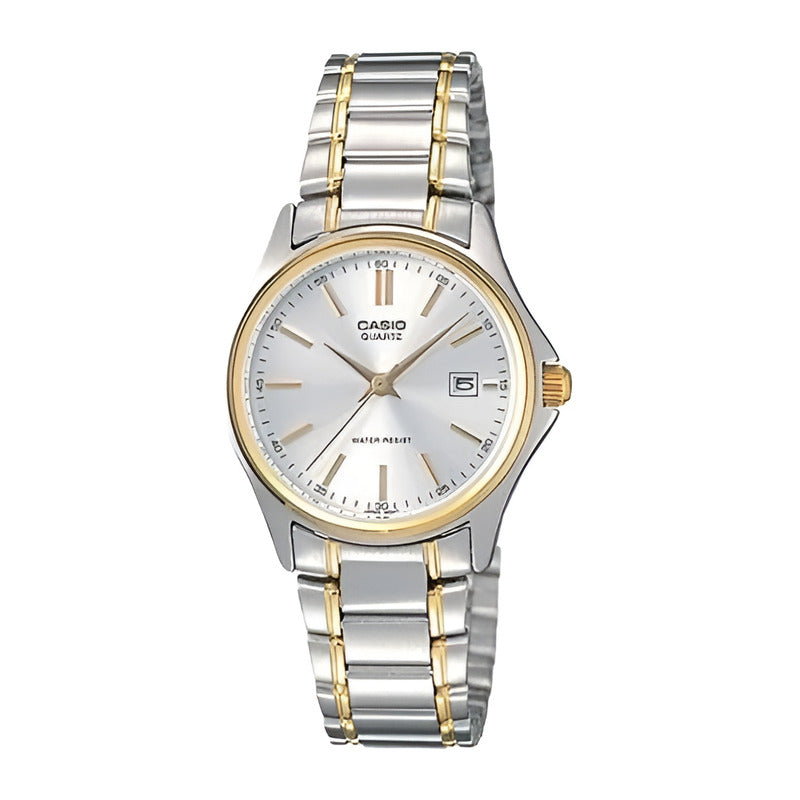 Reloj Casio Mujer Clásico Ltp1183g-7adf Calendario Combinado Plateado Plata