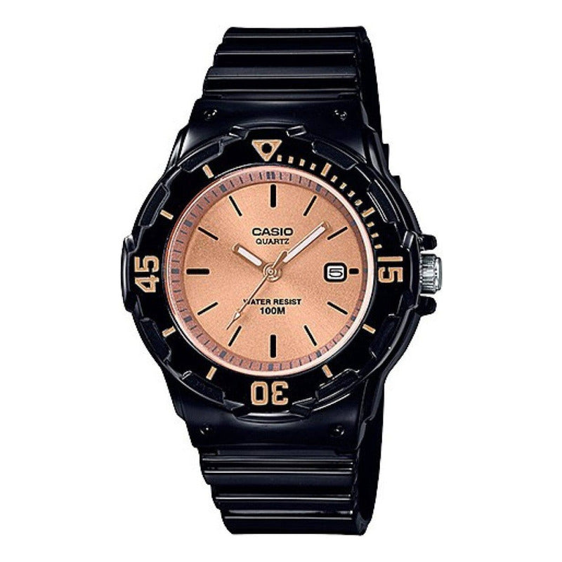 Reloj Casio Mujer Lrw-200h-9e2 Wr100m Sumergible Original Negro Coral Claro