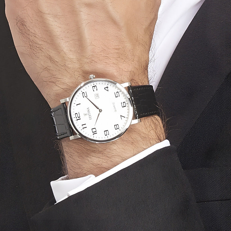 Reloj Festina Para Hombre Con Correa De Cuero Clásico