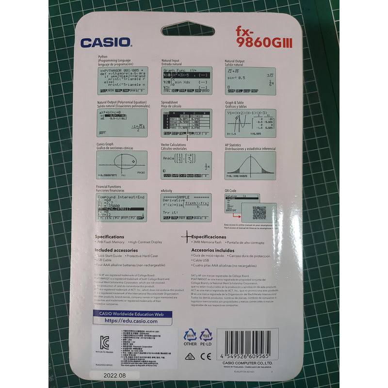 Calculadora Graficadora Casio Fx 9860giii S Dt Gris