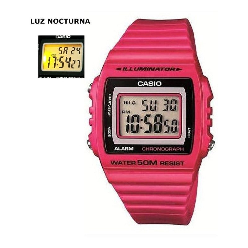 Reloj Casio W-215h Colores Surtidos Sumergible