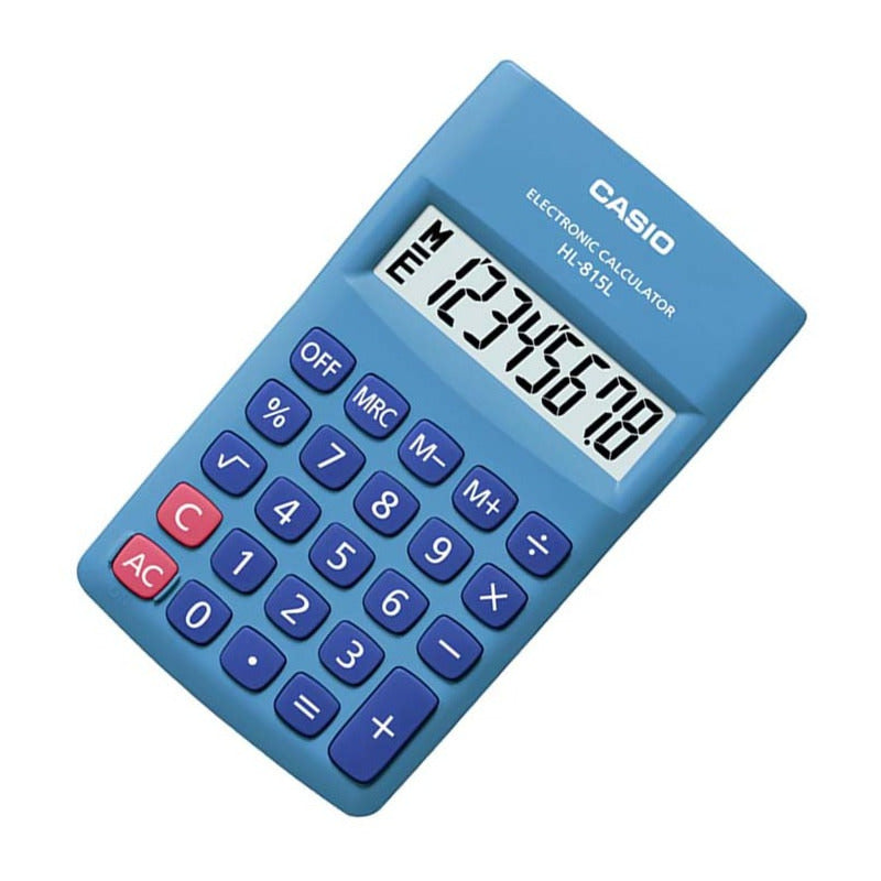 Calculadora Casio Hl-815 Colores Surtidos Relojesymas Celeste