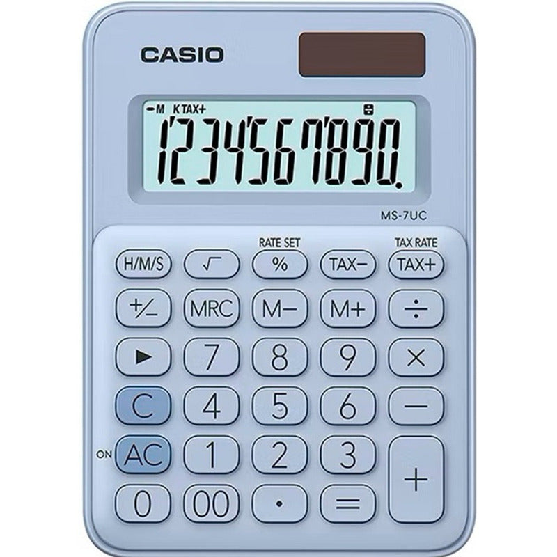Calculadora Casio Ms-7uc-lb Original Azul Claro