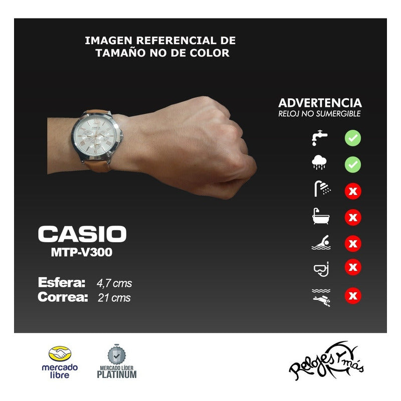 Reloj Casio Hombre Mtp-v300l Colores Surtidos/relojesymas