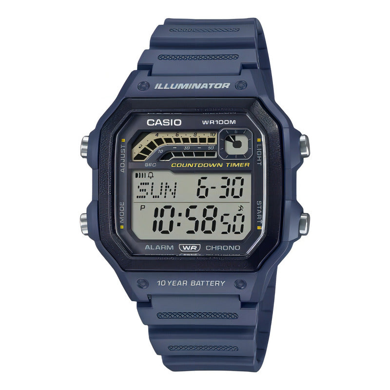 Reloj Pulsera Digital Casio Hora Mundial Prova Dágua Con Correa De Resina