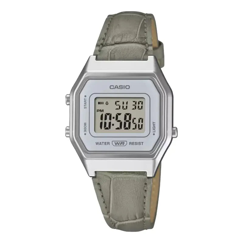 Reloj Casio Vintage La680wel-8a2df Positive Negro Gris Plateado