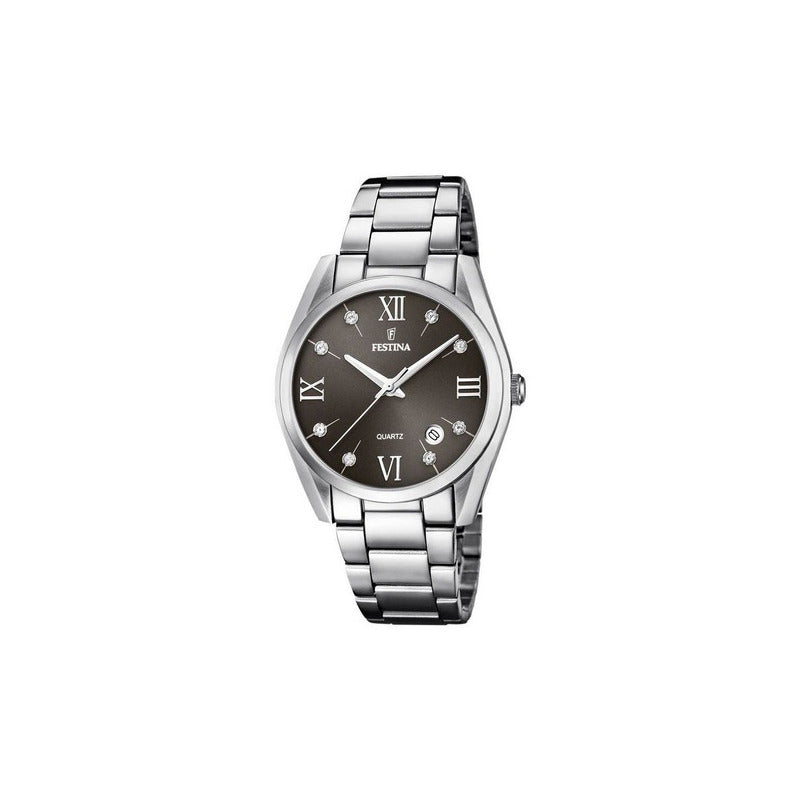 Reloj Festina Mujer Acero Con Piedras F16790/f Color De La Malla Plateado Color Del Bisel Plateado Color Del Fondo Gris