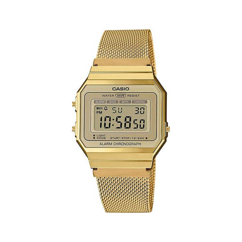 Reloj Casio Digital Metal A-700wmg-9a Original Dorado Dorado Dorado