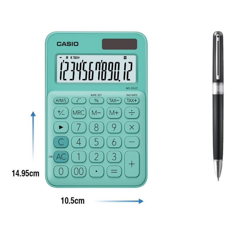 Calculadora Casio Ms-20uc Colores Surtidos Calipso Gn