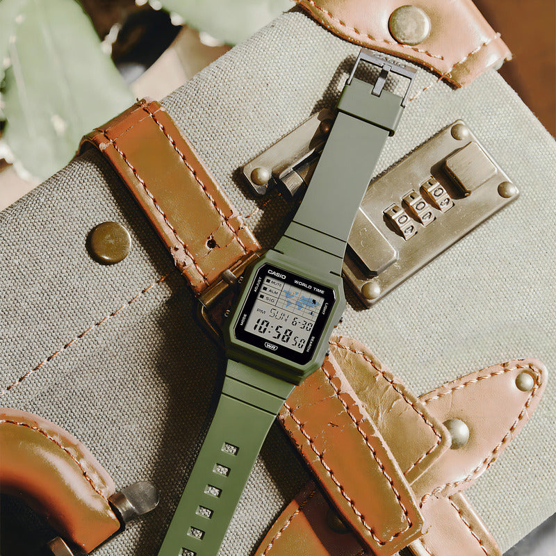 Reloj Pulsera Casio Lf30w3a Digital Color Verde Verde Gris
