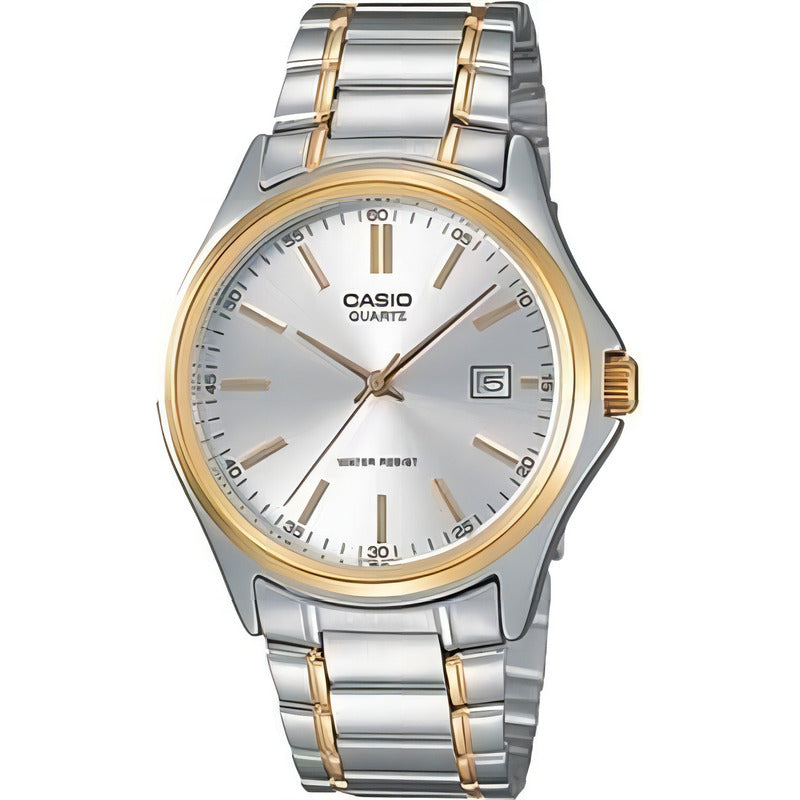 Reloj Análogo Casio Mtp-1183g-7a Fechador Silver Gold Hombre