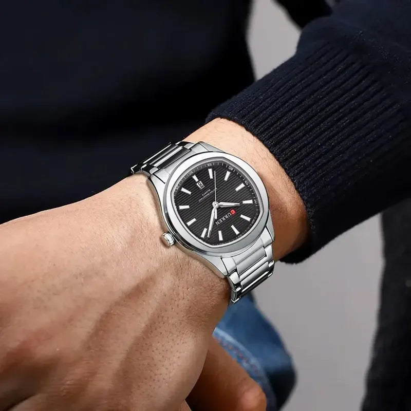 Reloj Para Hombre Curren 8474 Kree2501 Plateado Negro