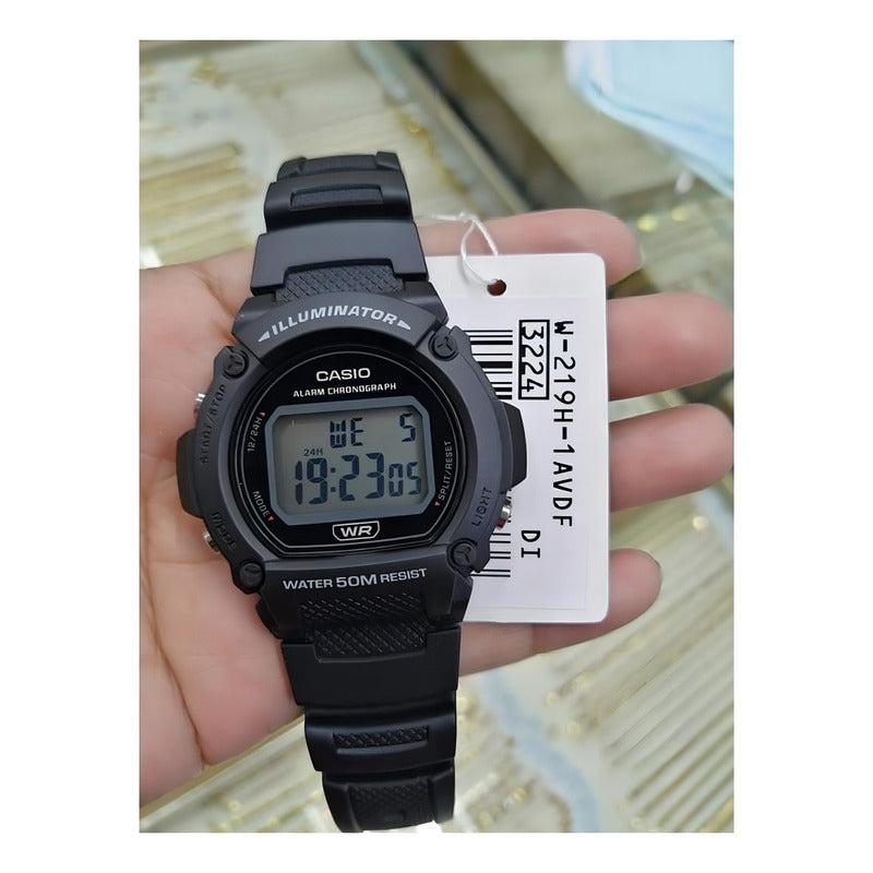 Reloj Casio Digital W-219h-1avdf Negro Gris