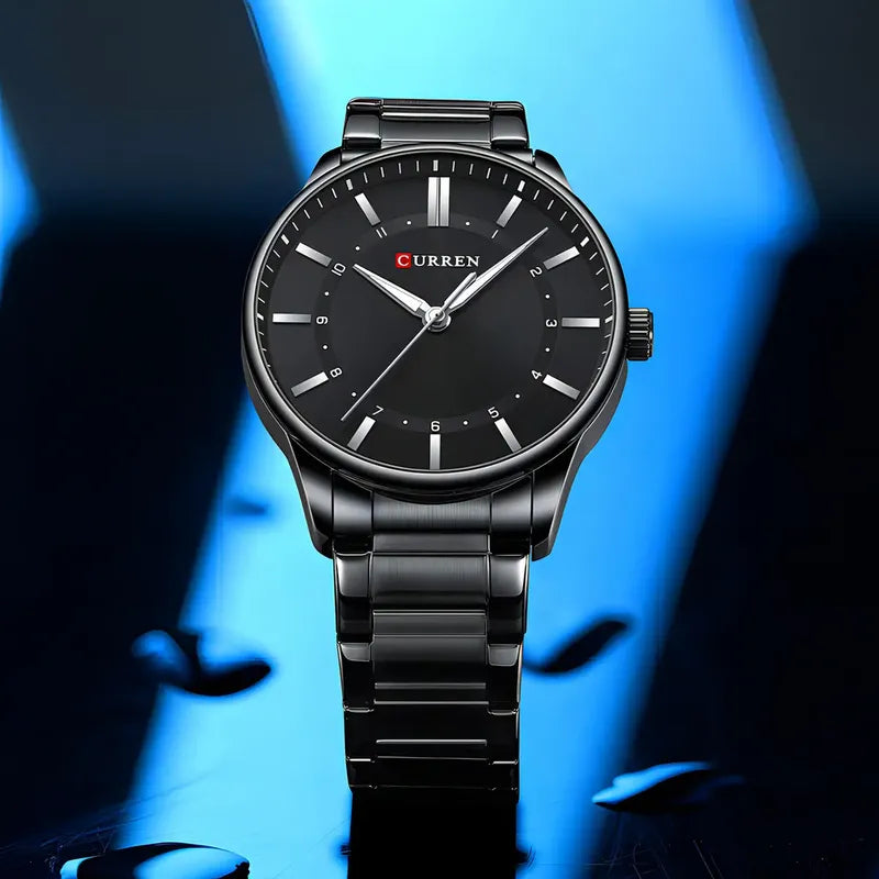 Relojes Casuales De Cuarzo Inoxidable Curren 8430-5 Negro