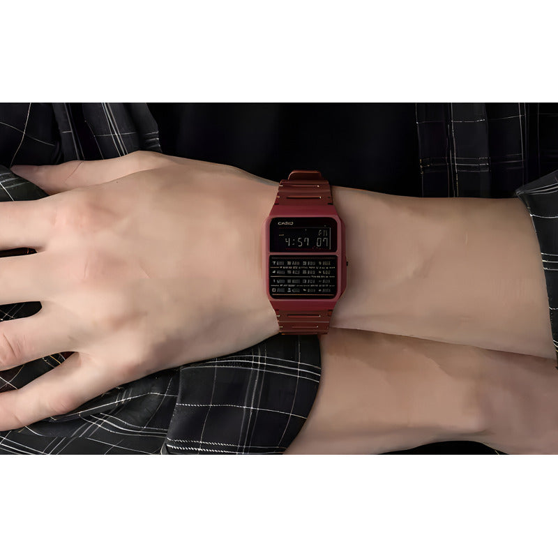Reloj Calculadora Clasico Casio Ca-53wf-4b Rojo Rojo Wf-4b Surtido