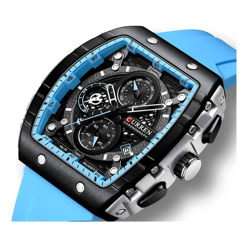 Reloj Curren Kred8703 Cuarzo Hombre Gris Negro