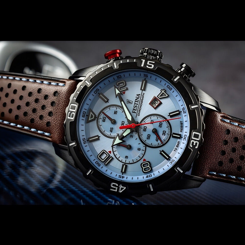 Reloj Festina F20519/1 Marrón Hombre Negro Azul Claro