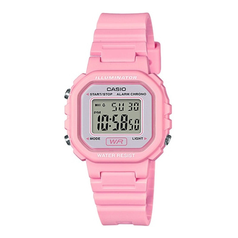 Reloj De Pulsera Casio Youth La-20wh-4a1 Relojesymas Rosa Gris