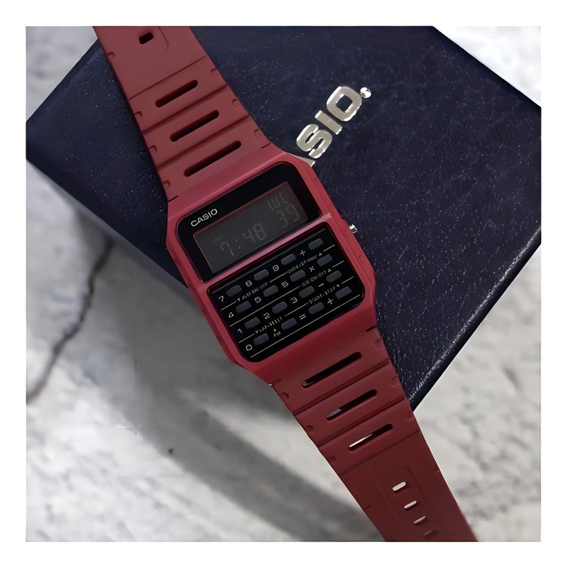 Reloj Calculadora Clasico Casio Ca-53wf-4b Rojo Rojo Wf-4b Surtido