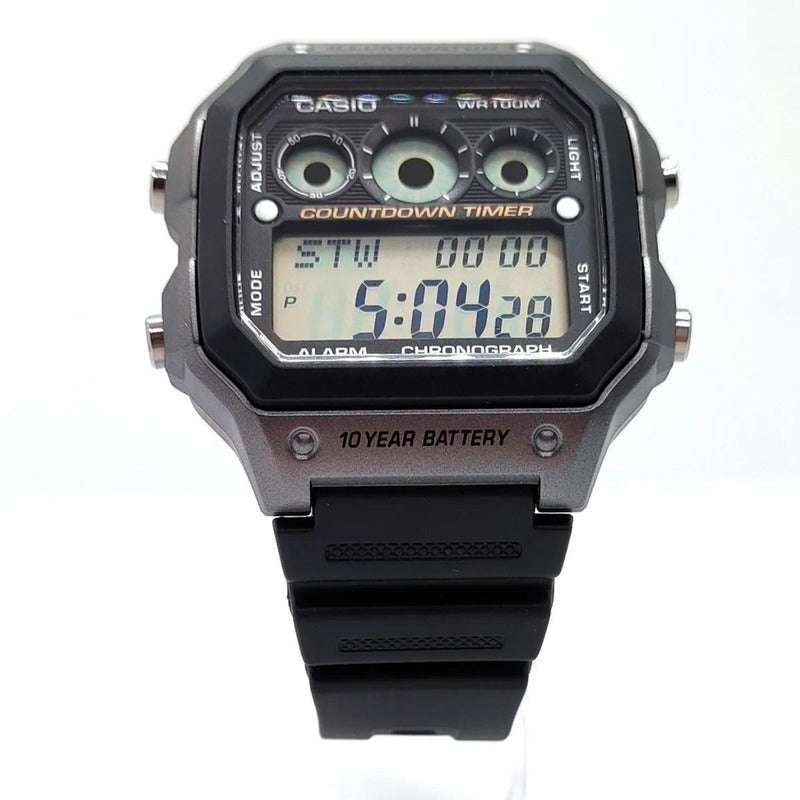 Reloj De Pulsera Casio Youth Ae-1300wh-8a Relojesymas Negro Gris/negro Negro