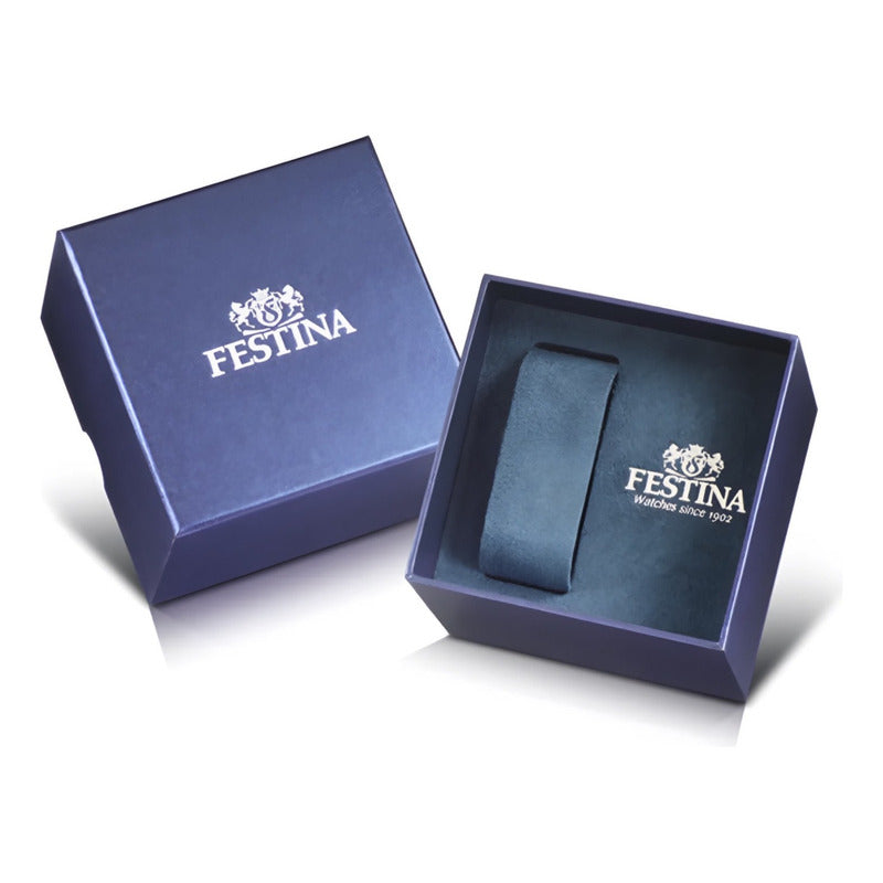 Reloj Festina F20425/1 Hombre Acero Plateado Desplegable Fondo Gris
