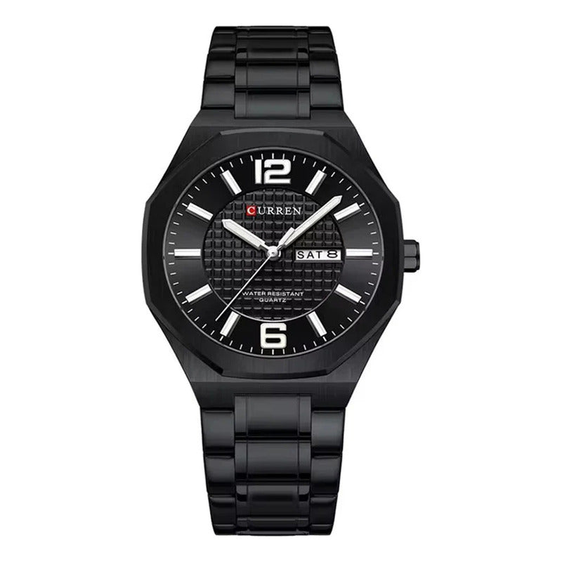 Reloj Curren 8476-5 Metálico Para Hombre Elegante Negro