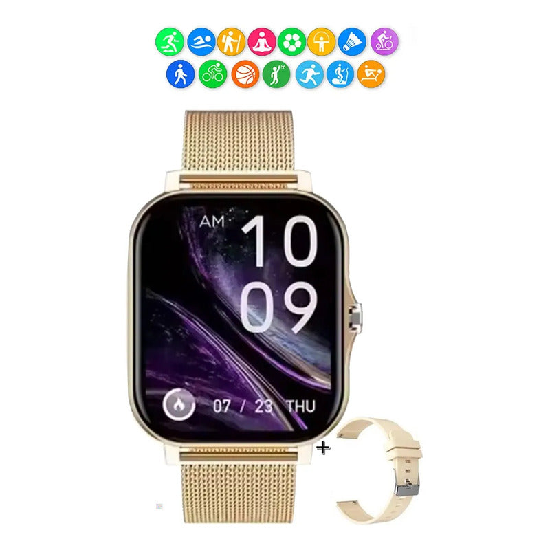 Smart Watch Bluetooth Derwye Dorado Mas Correa Dorado Milanés