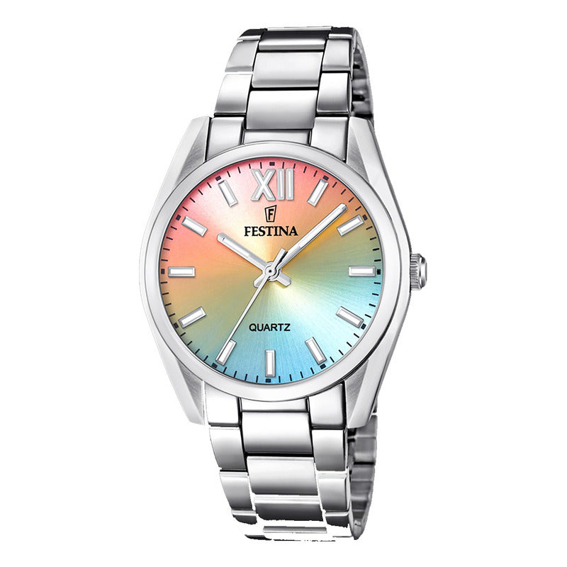 Reloj Festina The Originals F20622/h Mujer Plateado Verde Lima