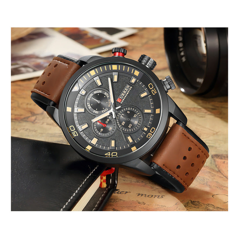 Reloj Curren Kreb110128 Cuarzo Hombre Marrón Negro