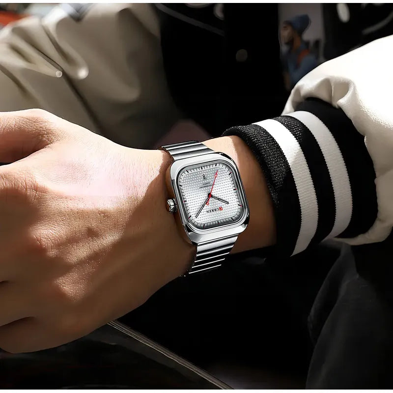 Relojes De Cuarzo Con Calendario Curren 8460-4 Plateado