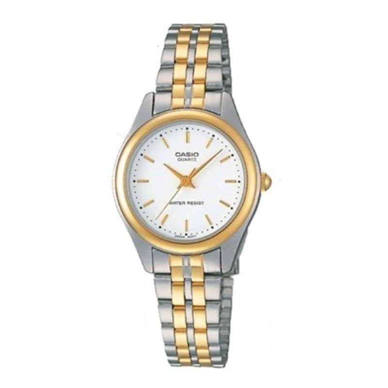 Reloj Casio Dama  Ltp-1129g Colores Surtidos/ Relojesymas Blanco 7a Dorado Blanco