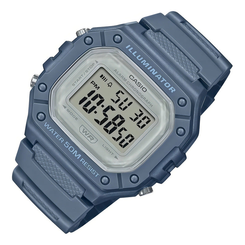 Reloj Casio Core Digital Juvenil W-218hc-2avcf Original Color De La Correa Azul