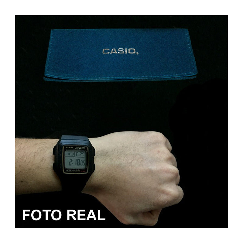 Reloj Deportivo Casio F-201wa-9a Original Negro Negro/marrón Gris