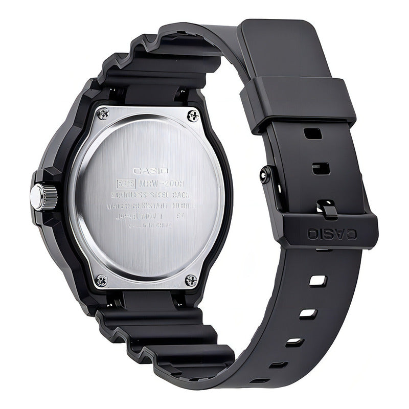Reloj De Hombre Casio Mrw-200h-2bdf Analógico De Cuarzo Con Correa De Resina Negra Negro