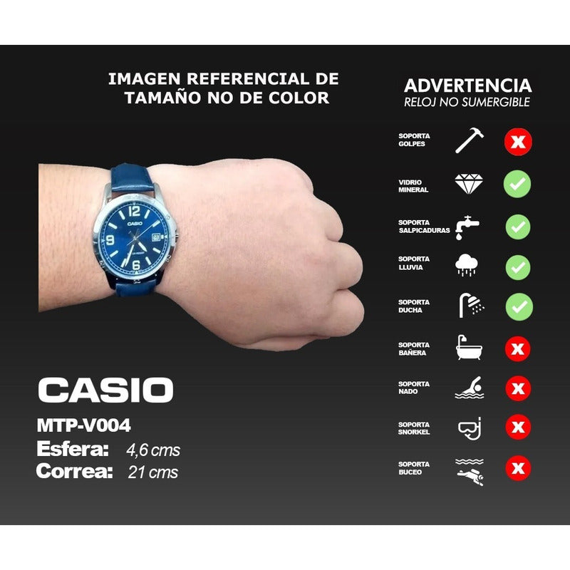 Reloj Casio Hombre Mtp-v004 Colores Surtidos/relojesymas